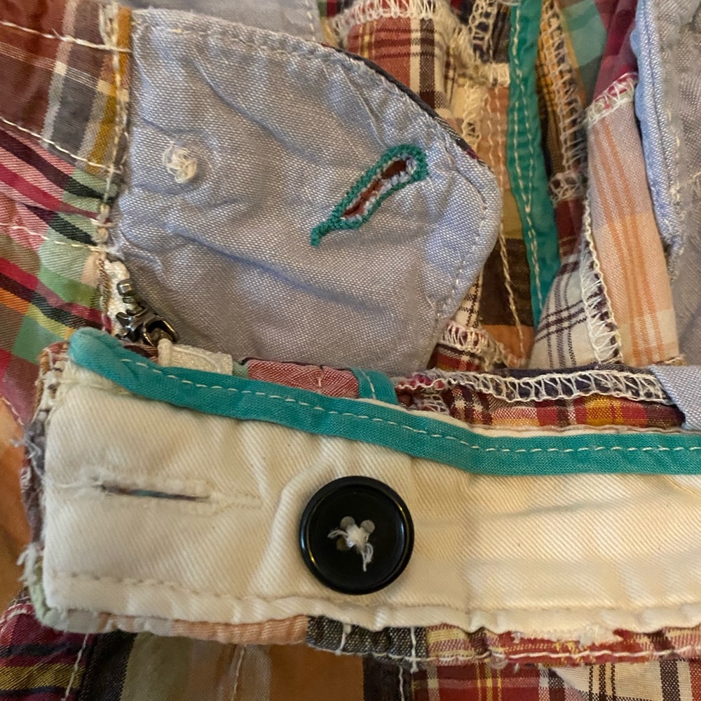 American Eagle Plaid Patch Work Shorts - image 6